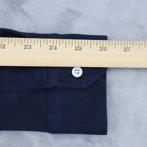 Allen Solly Shirt Mens 39 Blue Ultra Slim Fit Button Up Long Sleeve Collared Top - Picture 8 of 16